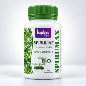 Spiruline Hydra Plus 500 mg – 120 comprimés