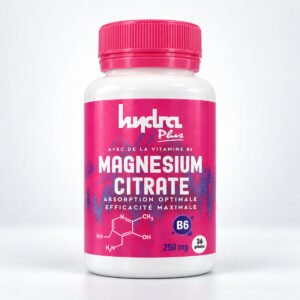 Magnésium Citrate 250 mg + Vitamine B6 Hydra Plus – 36 gélules