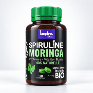 Spiruline Moringa Hydra Plus 500 mg – 120 comprimés